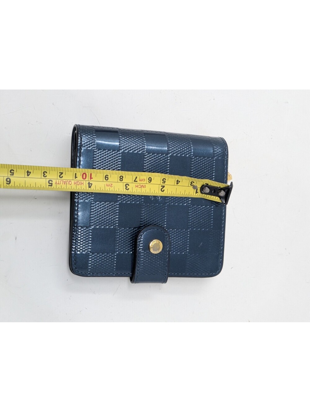 Louis Vuitton Compact Blue Faux Leather Monogram Wallet - Picture 8 of 8